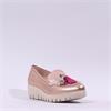 Wonders Fly Tassle Slip On Wedge - Rose Gold